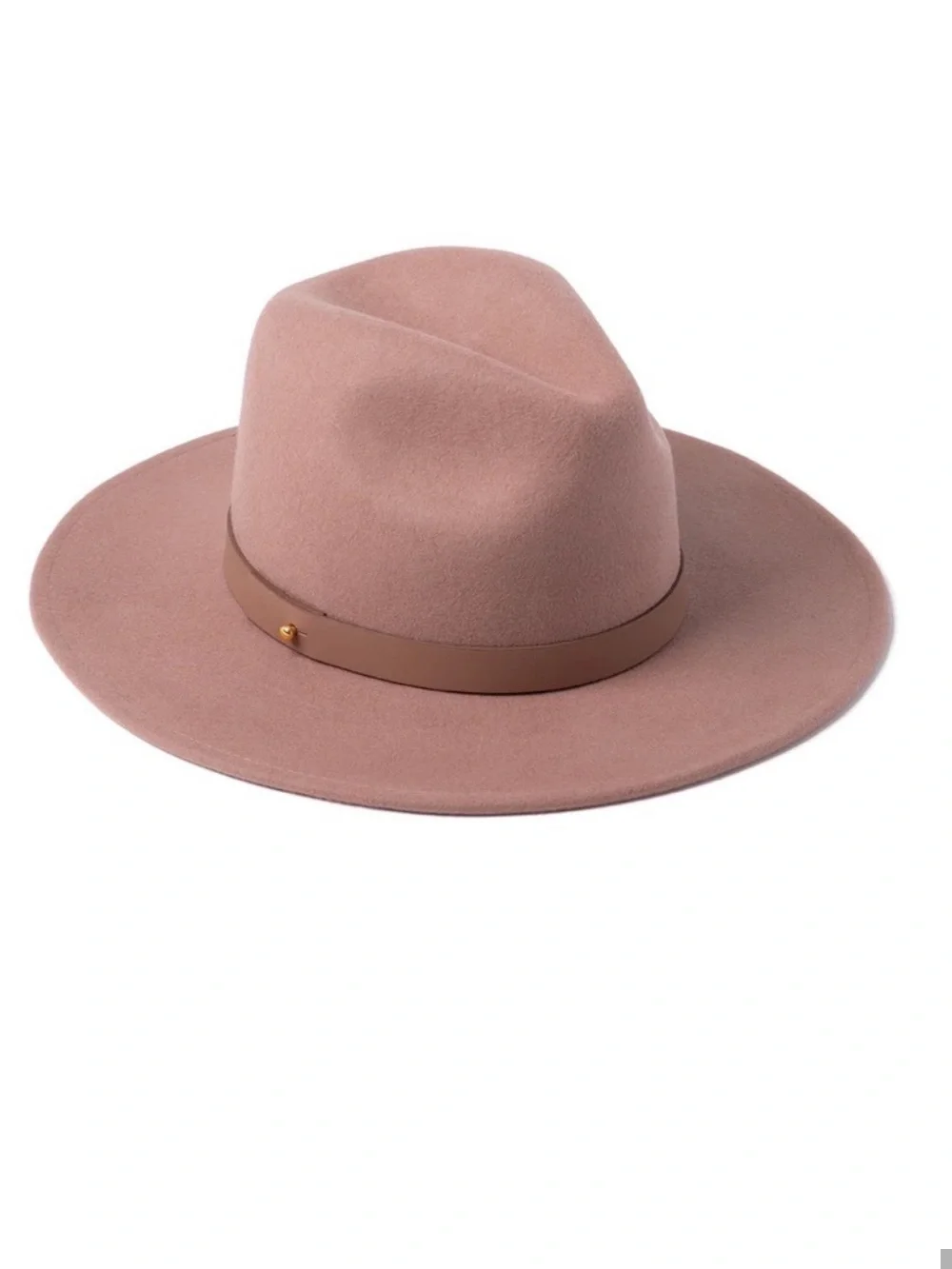 Lack of Color Women's Fleur Wide Brim Fedora Hat - Dusty Rose size Small